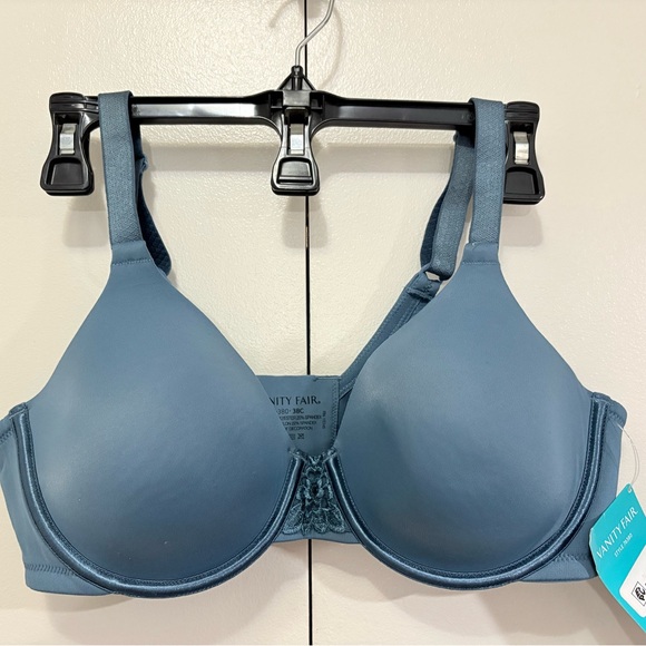 Vanity Fair Blue Full Coverage Bra with Molded Cups - Picture 2 of 7